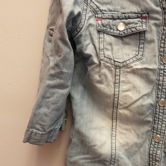 Japan Kids 3/4 Sleeved Button Down - Girls 6X - Picture 3 of 8